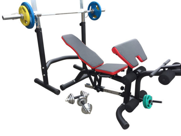 Bench with pull away Squat Rack