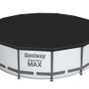 Bestway 549cm Steel Pro Max round pool with fitted black cover