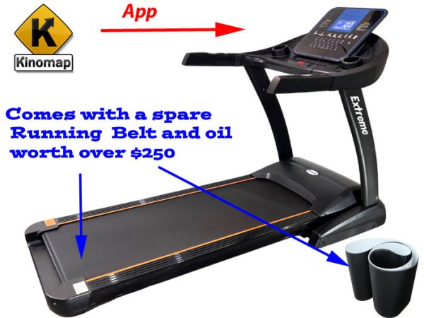 Treadmill with free running belt provided