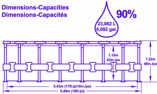Bestway Steel Pro Max round pool 5.49m diameter