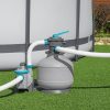 Bestway 2200 Gph sand filter pump connected to above-ground pool