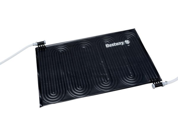 Packaging of Bestway Solar Pool Heater Pad with product details and images
