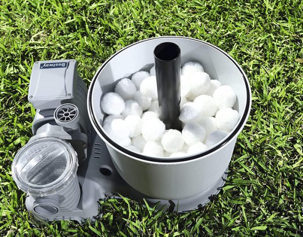 Bestway Polysphere filter balls inside sand filter pump