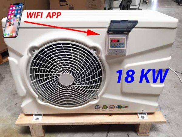 18 kW swimming pool heater with WiFi control and digital display